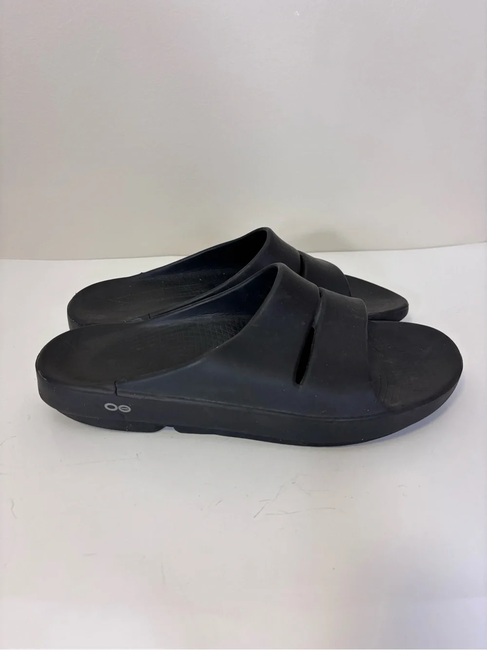 OOFOS Men's Black Recovery Slide Comfort Sandals 12